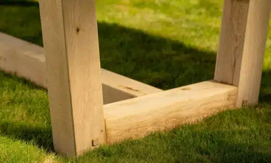 Wooden oak wood corner table leg